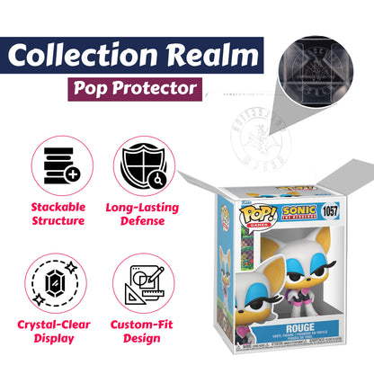 Funko Pop! Games Sonic The Hedgehog Wave 7 - Set of 2 (Rouge #1057, Treasure Hunter Knuckles #1055) Collectible Vinyl Figures Bundled with Display Box Protector Case