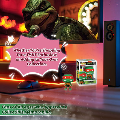 Raphael with Sais Funko Pop! Television: Nickelodeon Teenage Mutant Ninja Turtles - Approx. 3 1/2" Collectible Vinyl Figure #1556 with Display Box Protector Case