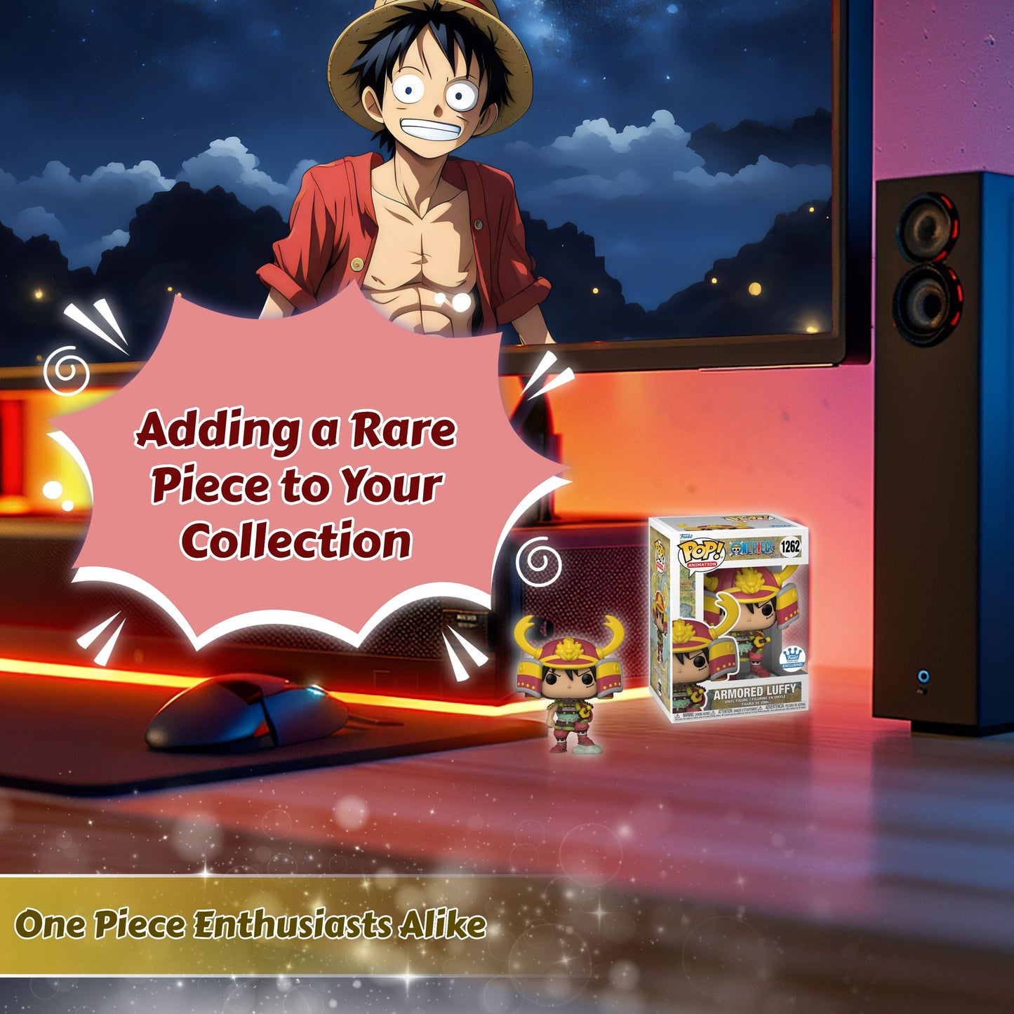 Armored Luffy #1262 Funko Pop! Animation One Piece - Approx. 4.52" Collectible Exclusive Vinyl Figure