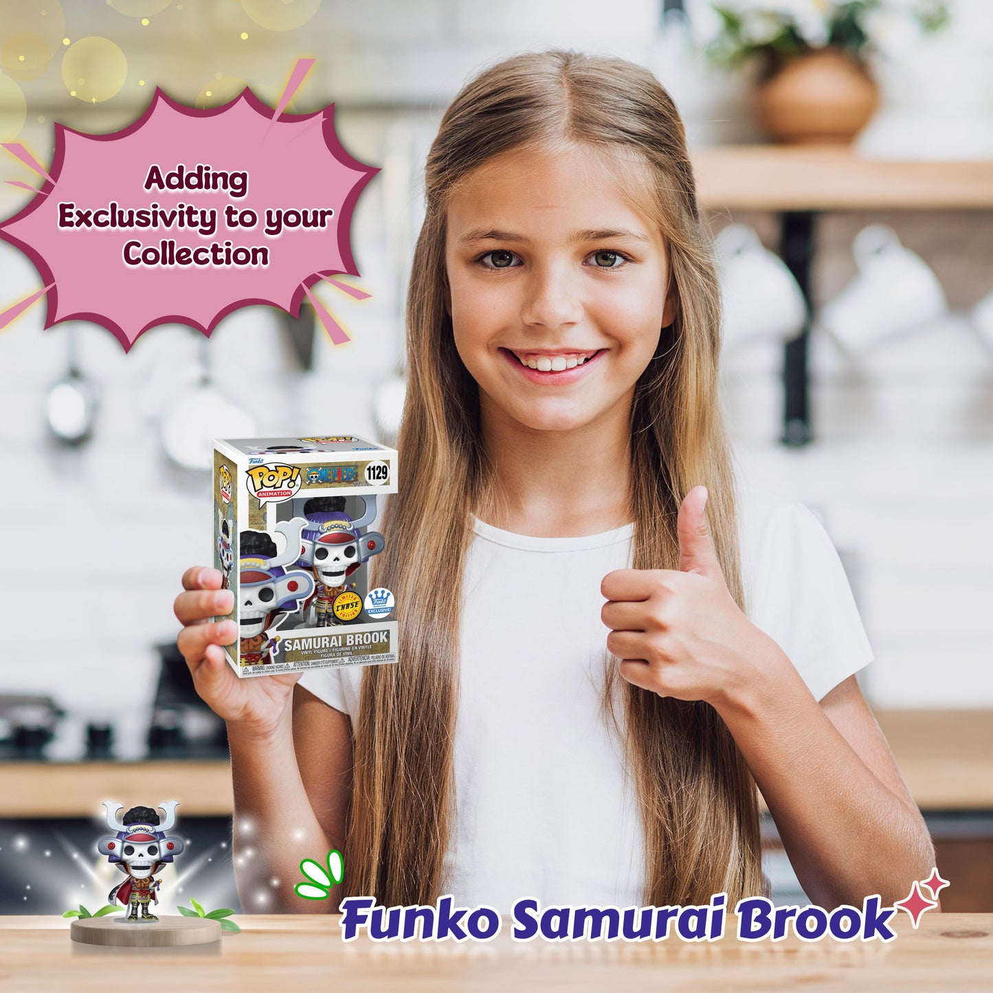 Samurai Brook #1129 Funko Pop! Animation One Piece - Approx. 5.29" Collectible Exclusive Chase Limited Edition Vinyl Figure