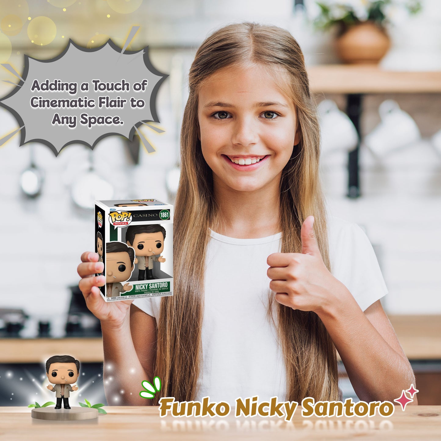 Nicky Santoro Funko Pop! Movies Casino - Approx. 4" Collectible Vinyl Figure #1861 with Display Box Protector Case