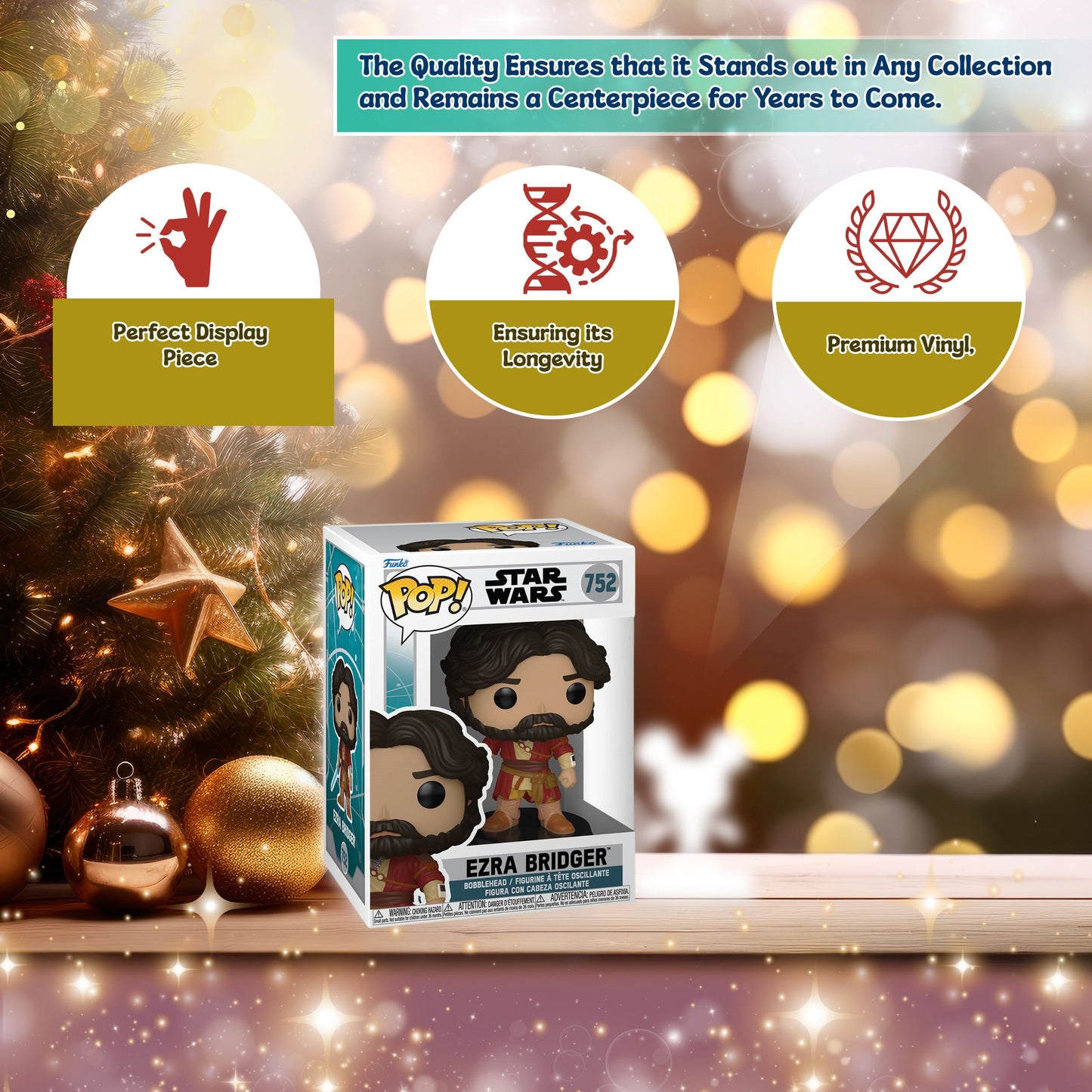 Ezra Bridger Funko Pop! Star Wars: Ahsoka Series 3 - Approx. 4 1/2" Collectible Vinyl Figure #752 with Display Box Protector Case