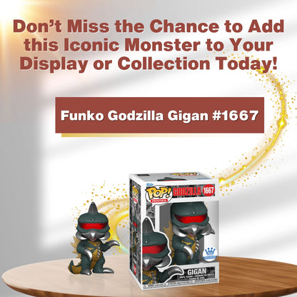 Gigan #1667 Funko Pop! Movies: Godzilla - Approx. 4.9" Collectible Exclusive Vinyl Figure