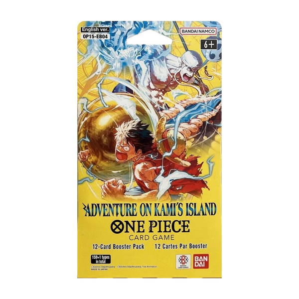 One Piece TCG OP15 EB04 Adventure on Kamis Island sleeved booster pack sealed.