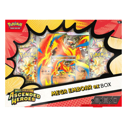 Pokemon TCG Mega Evolution Ascended Heroes Mega Emboar ex Box Trading –  COLLECTION REALM