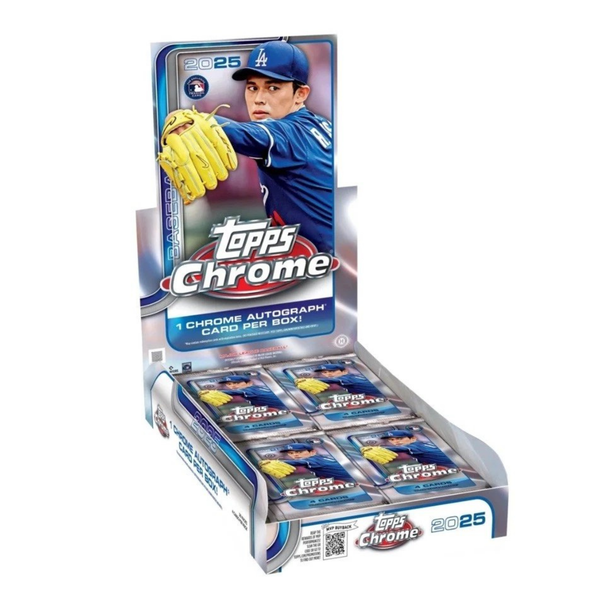 Topps Chrome MBL Baseball 2025 Hobby Box - Sports Cards