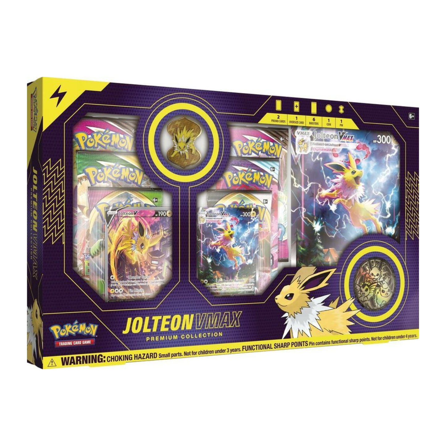 Pokemon TCG Jolteon VMAX Premium Collection Box Eevee Evolutions Trading Card Game Cards