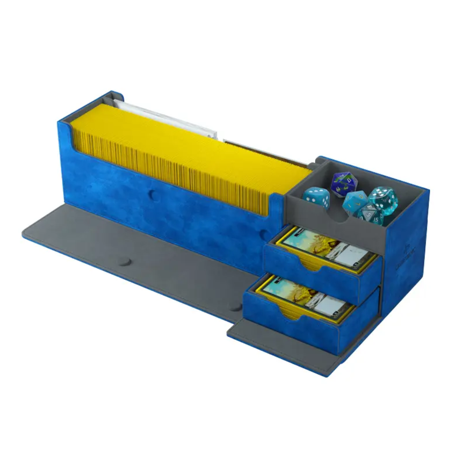 GameGenic Card's Lair 400+ Convertible Deck Box Blue, Trading Card Storage Organizer Case