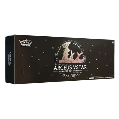 Pokemon TCG Arceus VSTAR Ultra Premium Collection box with premium cards and accessories display