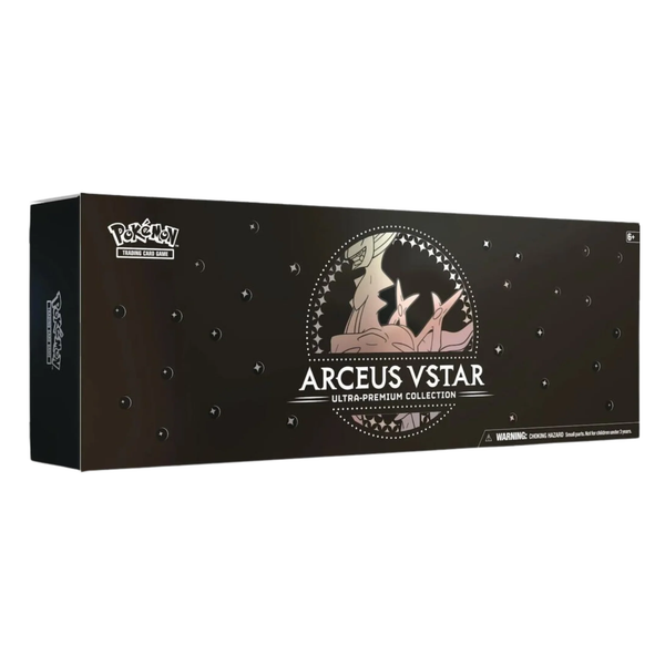 Pokemon TCG Arceus VSTAR Ultra Premium Collection box with premium cards and accessories display