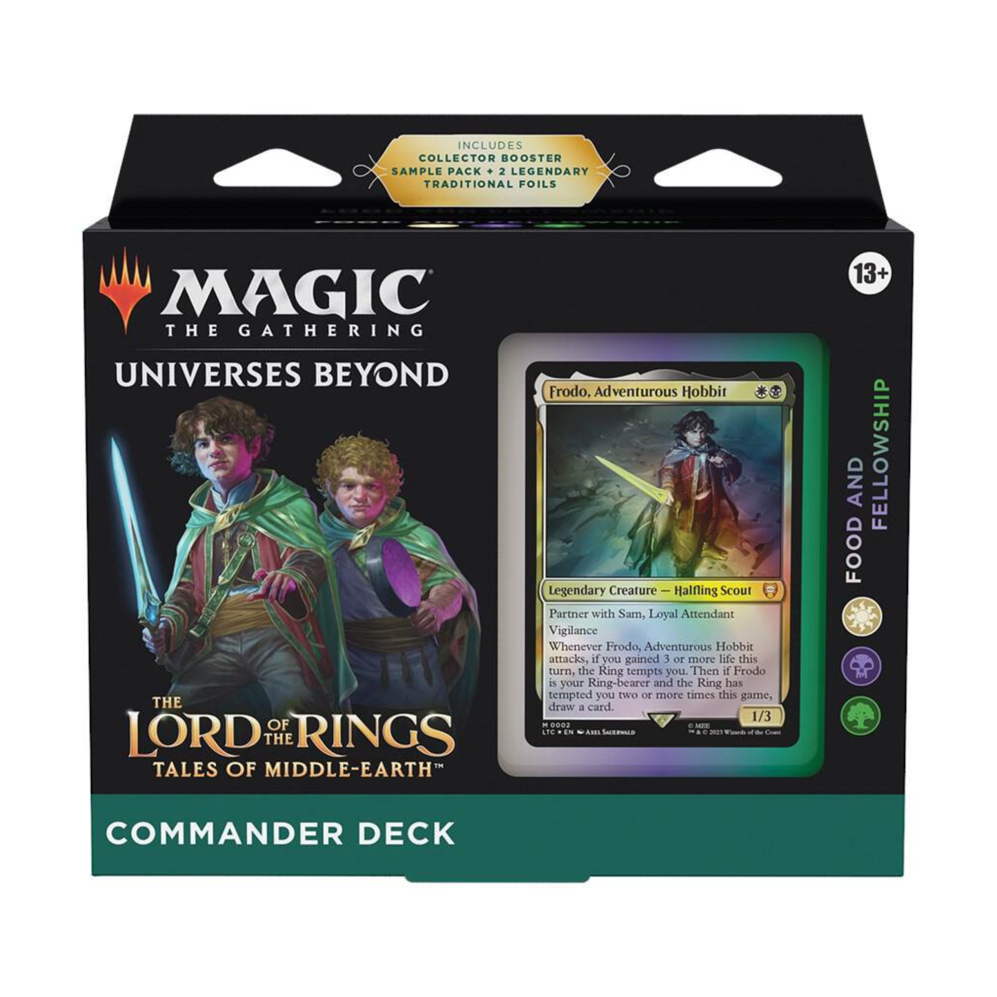 Magic The Gathering LOTR Food and Fellowship Commander Deck sealed with accessories and tokens.