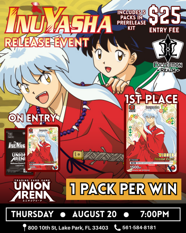 Union Arena Trading Card Game Inuyasha Release Event – August 20, 2026 (Thursday 7:00 PM)
