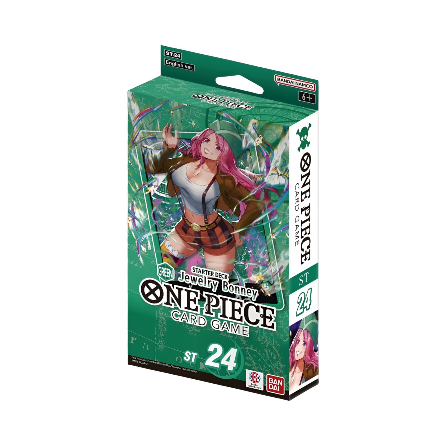One Piece TCG Starter Deck Jewelry Bonney Green ST-24 Bandai Namco (50-Card Deck)