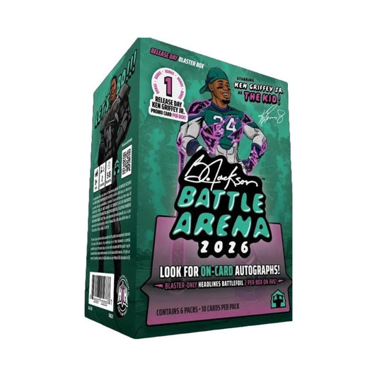 Bo Jackson Battle Arena 2026 Release Day Blaster – trading card blaster with exclusive launch-day inserts.