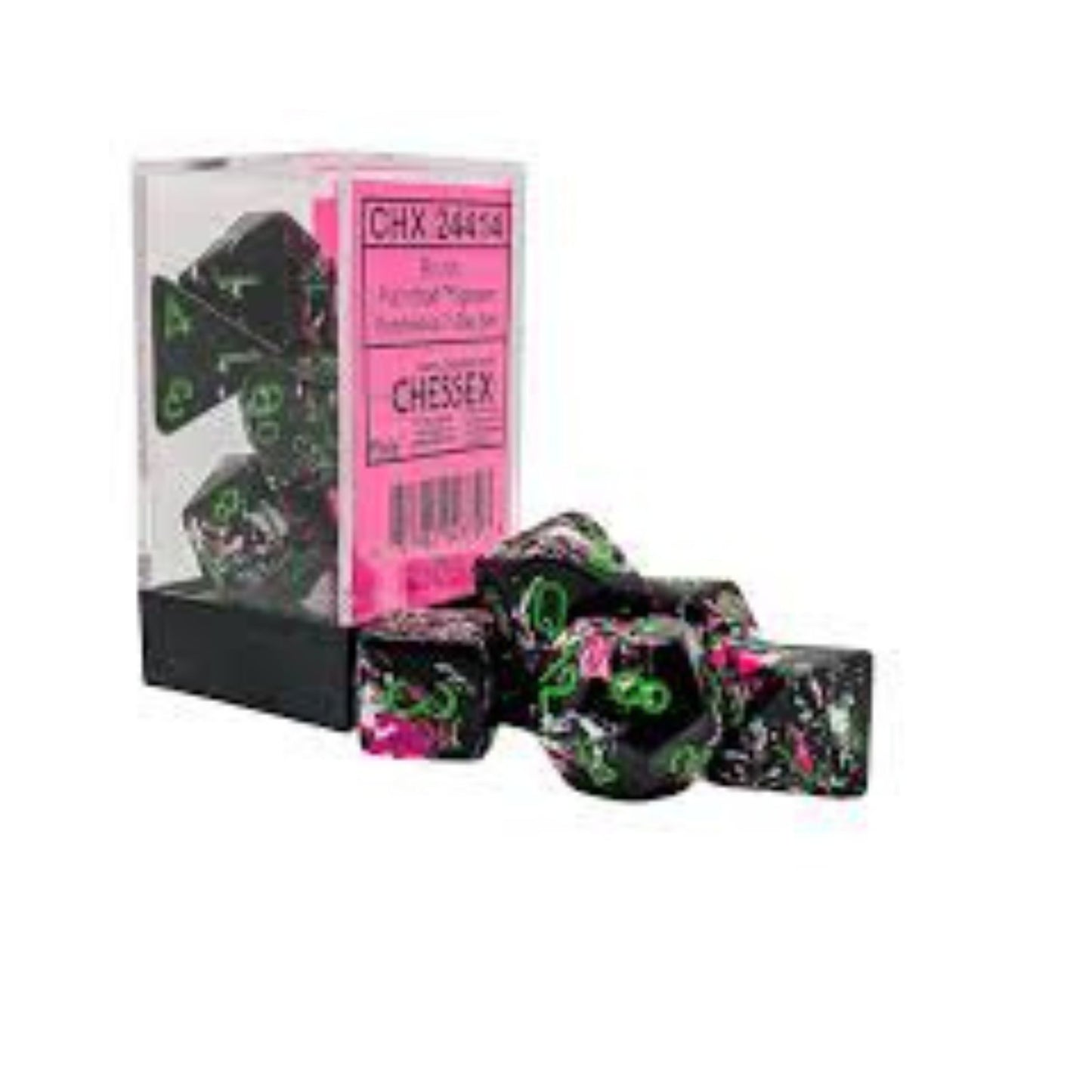 Chessex Dice Brush Polyhedral 7 Die Set Paintball Green RPG Dice Set Tabletop Game