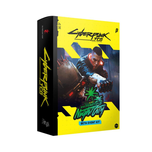 Cyberpunk TCG Welcome to Night City Beta Event Kit 6 Booster Packs Mantis Blades Promo Dice