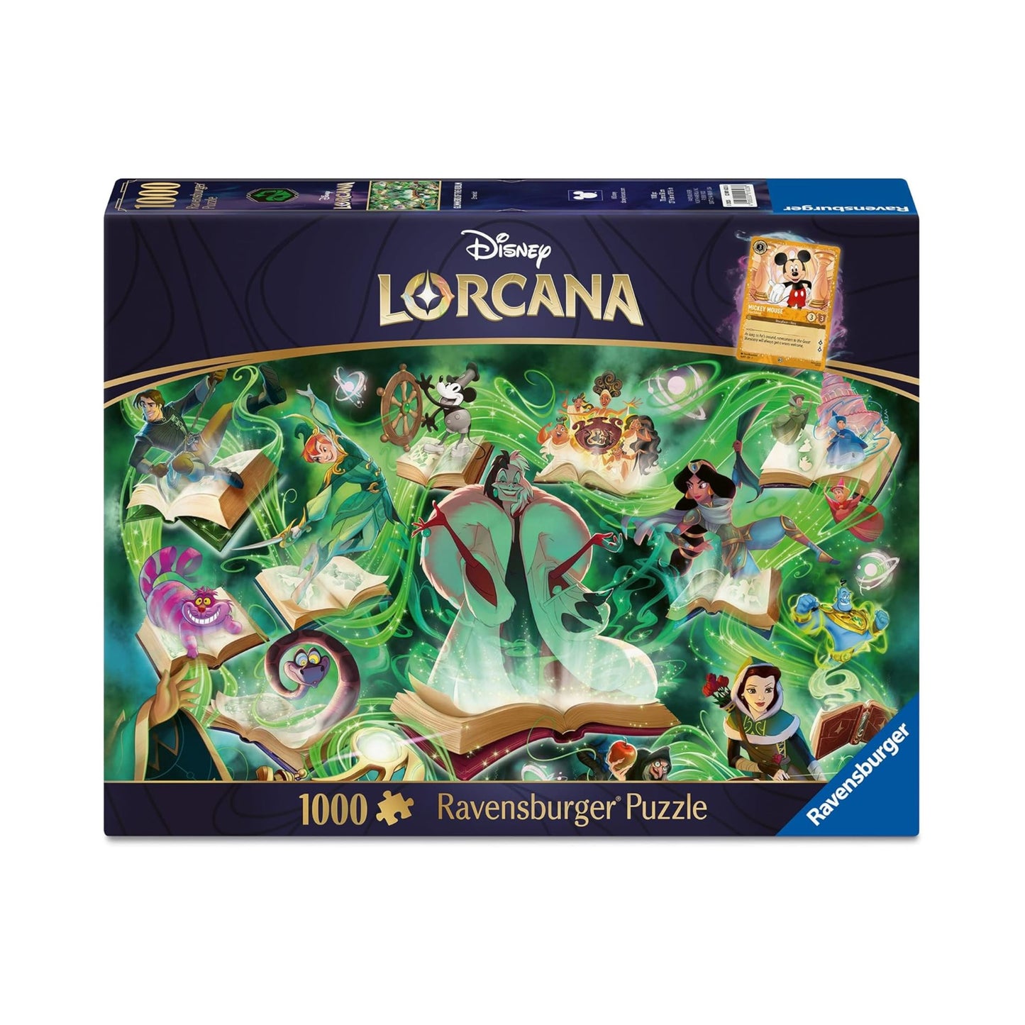 Disney Lorcana 1000 Pc Ravensburger Puzzle Glimmers of The Realm Emerald PRESALE