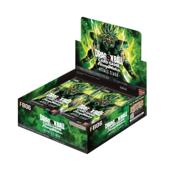 Dragon Ball Super Card Game Fusion World FB06 Rivals Clash booster box with 24 packs.