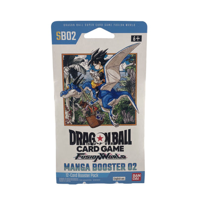 Dragon Ball Fusion World SB02 sleeved booster pack featuring dragon ball trading cards from the Dragon Ball Super Fusion World card game.