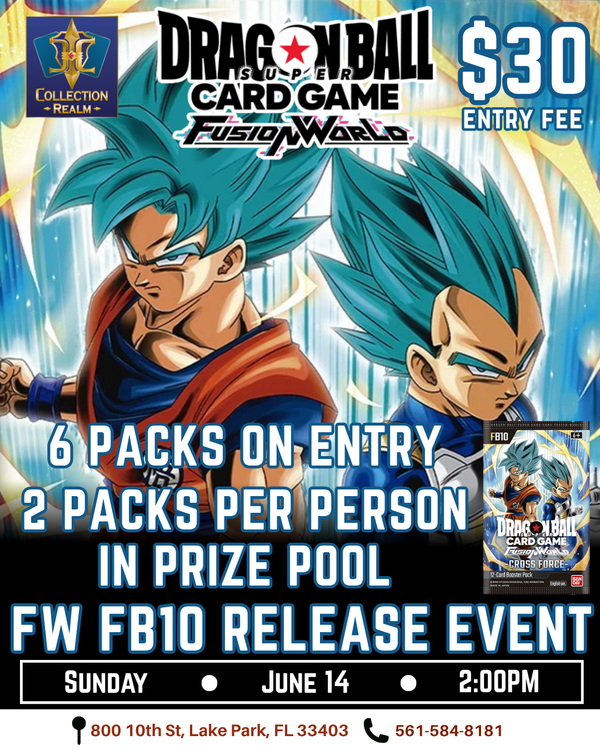 Dragon Ball Super Card Game Fusion World FW FB10 Release Event – June 14, 2026 (Sunday 2PM)