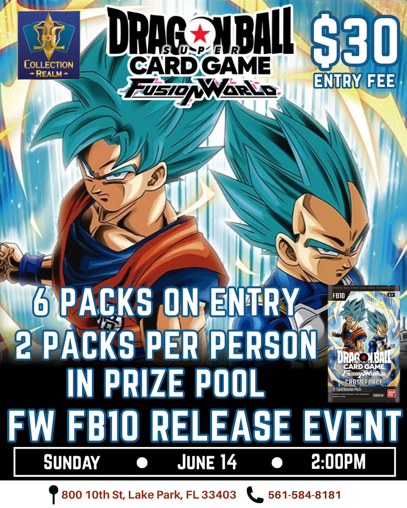 Dragon Ball Super Card Game Fusion World FW FB10 Release Event – June 14, 2026 (Sunday 2PM)