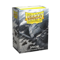 Dragon Shield Matte Dual Sleeves Snow 100 count protective trading card sleeves pack