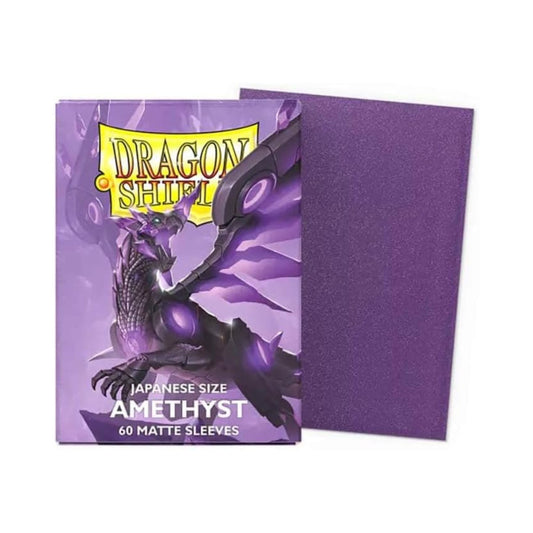 Dragon Shield Japanese Size Matte Sleeves Amethyst 60 count trading card sleeves pack.