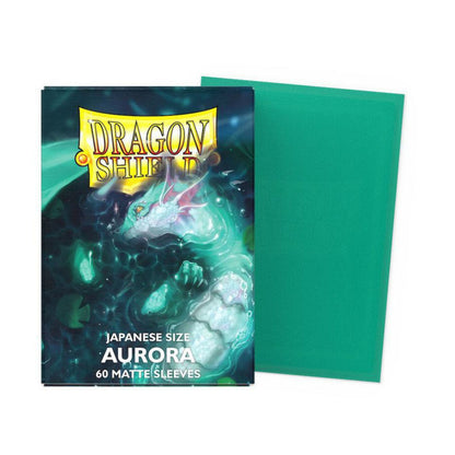 Dragon Shield Japanese Size Matte Sleeves Aurora 60 count trading card sleeves pack.