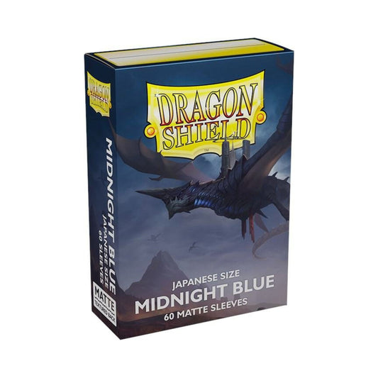 Dragon Shield Japanese Size Matte Sleeves Midnight Blue 60 count card sleeves pack.