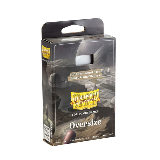 Dragon Shield 100-count Clear Non-Glare Oversize Board Game Sleeves.