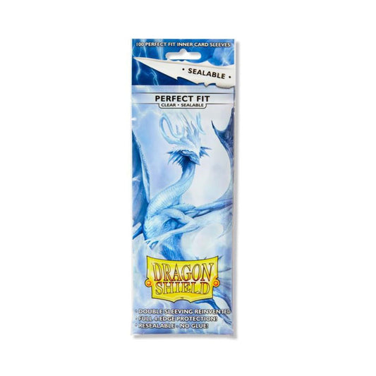 Dragon Shield Perfect Fit Clear inner sleeves sealable 100 count for trading cards