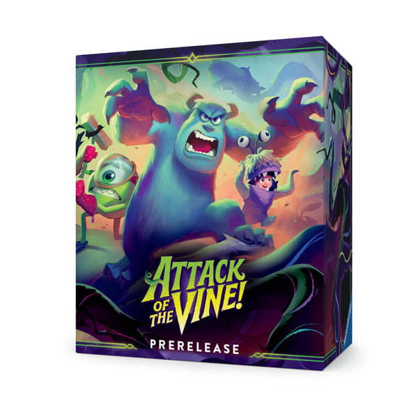 Disney Lorcana TCG Attack of the Vine Prerelease Kit | 6 Booster Packs, Promo Card, Damage Dice, Poster, Pack Rush Rules | Trading Card Game Starter & Event Kit