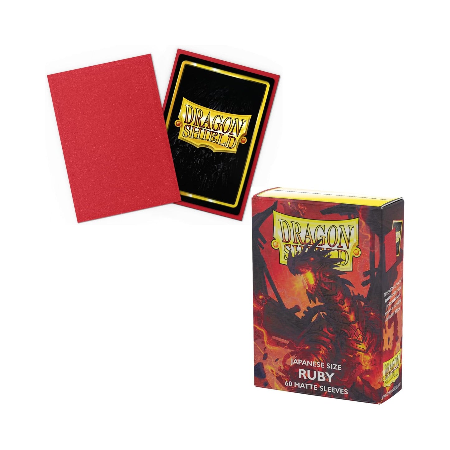 Dragon Shield Ruby 60 Count Japanese Size Trading Card Sleeves