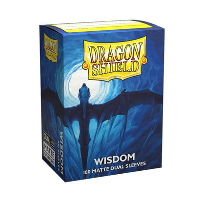 Dragon Shield Standard Size Matte Dual Card Sleeves Wisdom 100 Count, Black Interior, Fully Opaque, Premium Matte Texture Deck Protectors for MTG, Pokémon, Flesh and Blood & Digimon (PRE-ORDER)