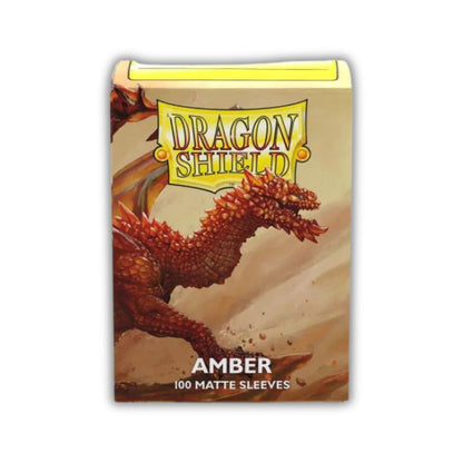 Dragon Shield Card Sleeves Amber Matte Standard Size Trading Card Protectors, 100ct