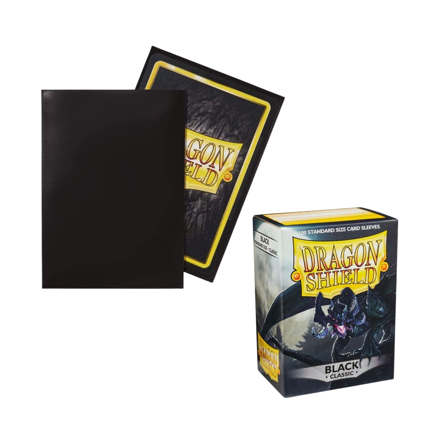 Dragon Shield Card Sleeves Standard Size Classic Black 100ct