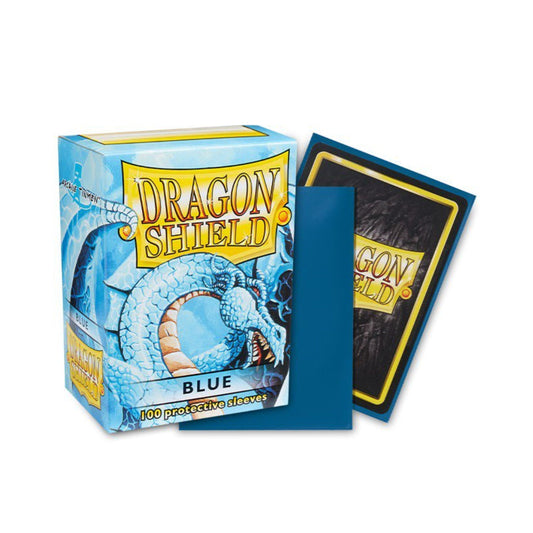 Dragon Shield Standard Classic Card Sleeves Blue 100 Count, Glossy Back, Durable Protective Trading Card Sleeves for MTG, Pokémon, Flesh and Blood, Lorcana, Standard Size Cards (PRE-ORDER)