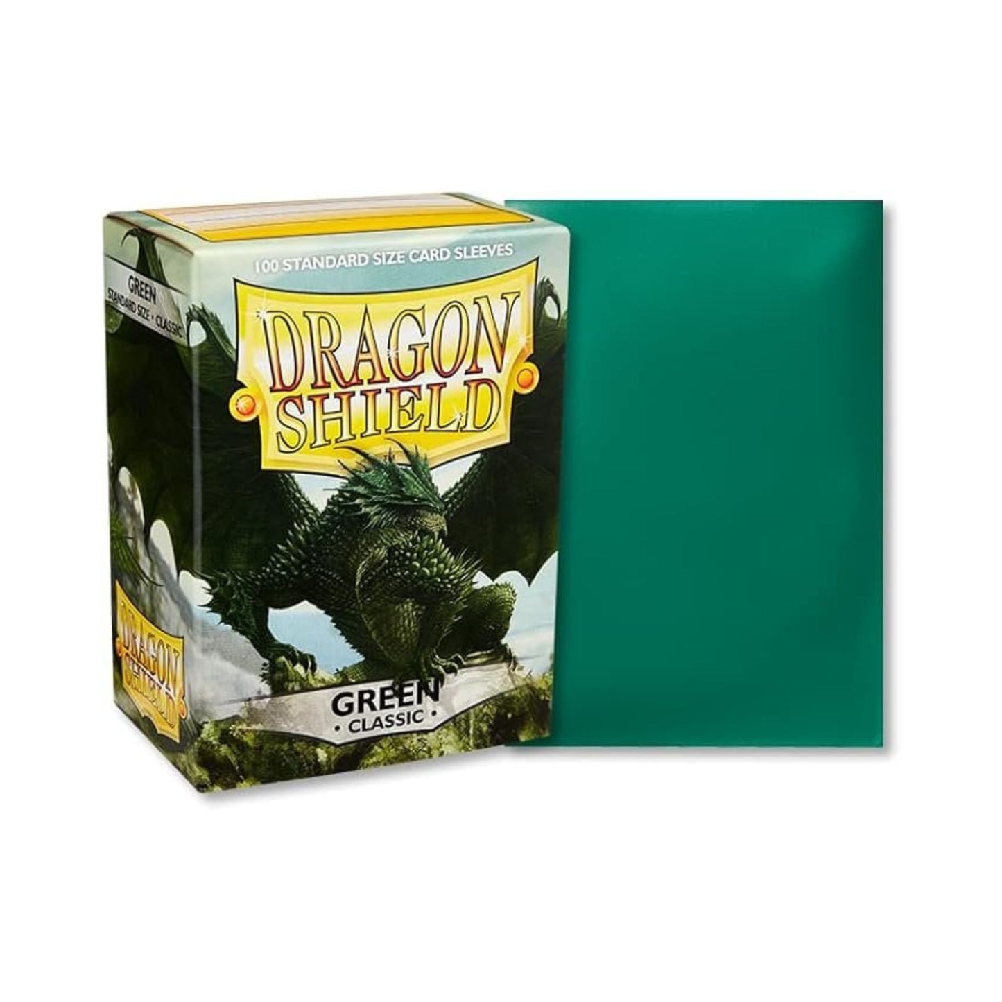 Dragon Shield Card Sleeves Standard Size Classic Green 100ct Trading Card Protectors