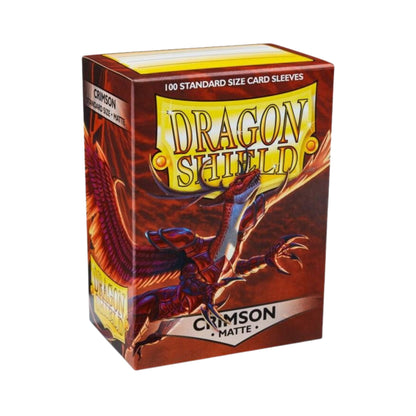 Dragon Shield Card Sleeves Crimson Matte 100ct Durable TCG Sleeves for Card Games