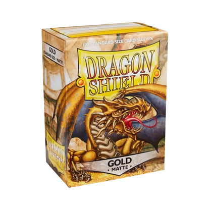 Dragon Shield Card Sleeves Gold Matte 100ct Standard Size Trading Card Protectors