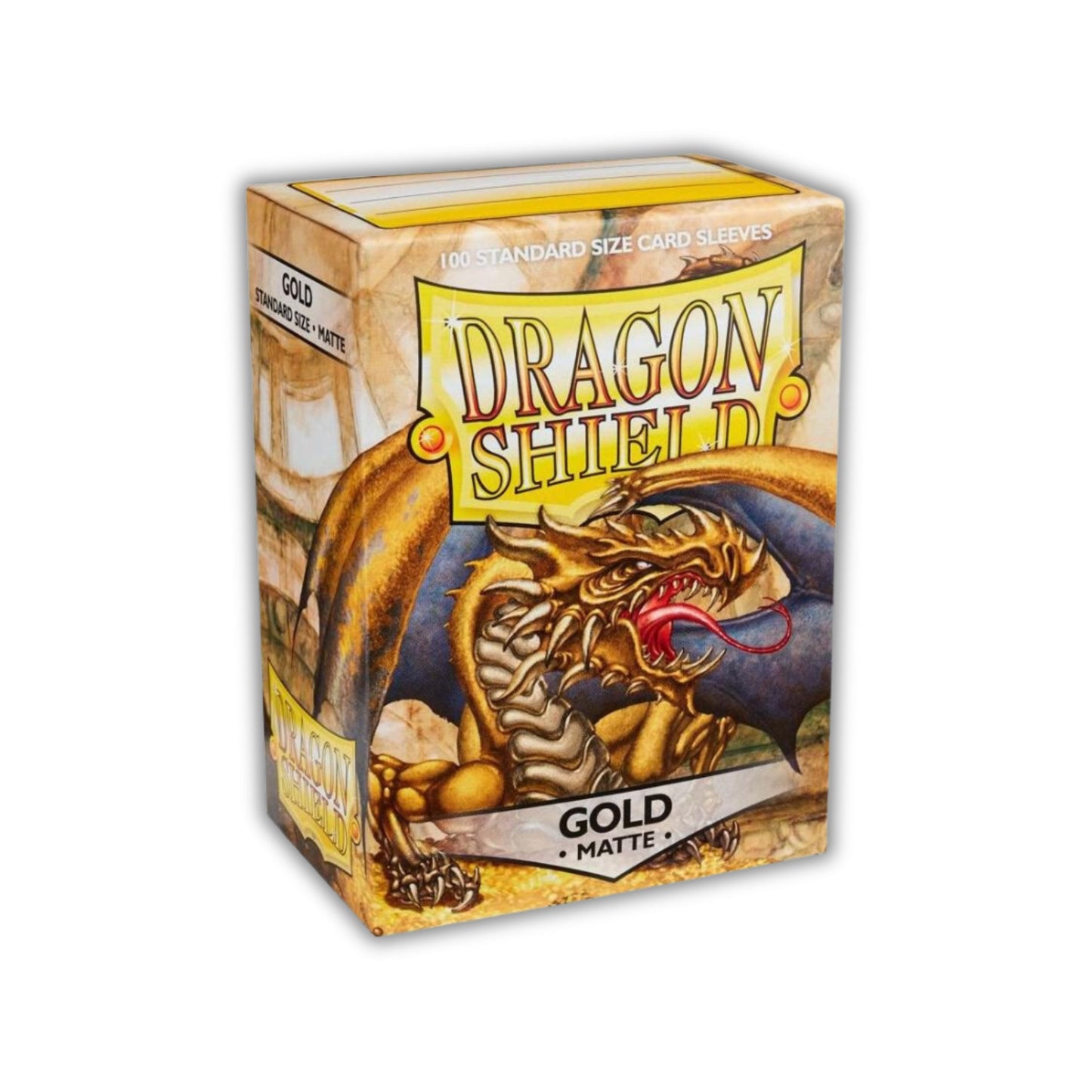 Dragon Shield Card Sleeves Gold Matte 100ct Standard Size Trading Card Protectors