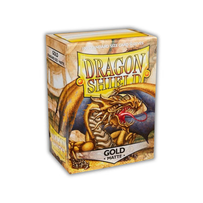 Dragon Shield Card Sleeves Gold Matte 100ct Standard Size Trading Card Protectors