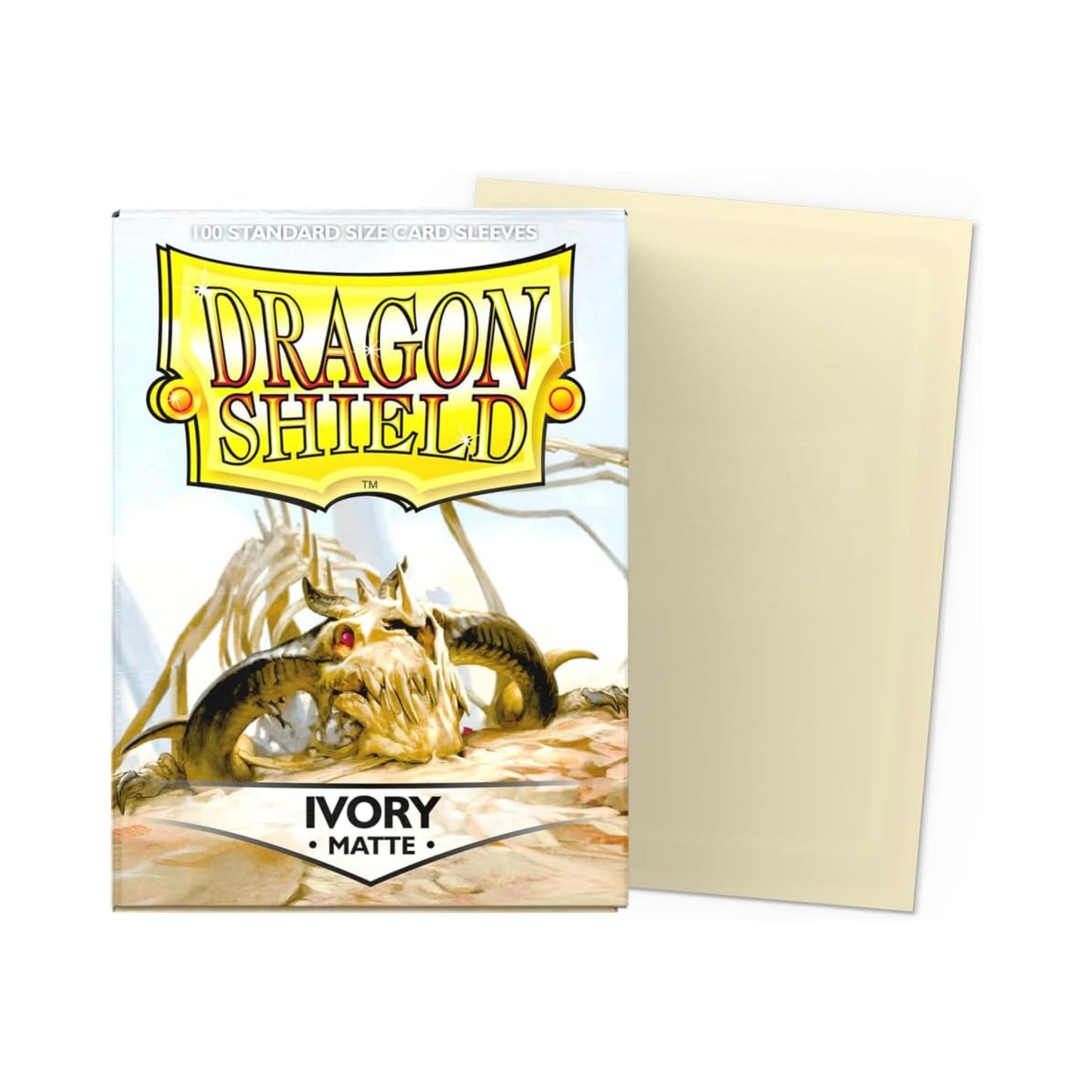 Dragon Shield Card Sleeves Ivory Matte 100ct Standard Size Trading Card Protectors