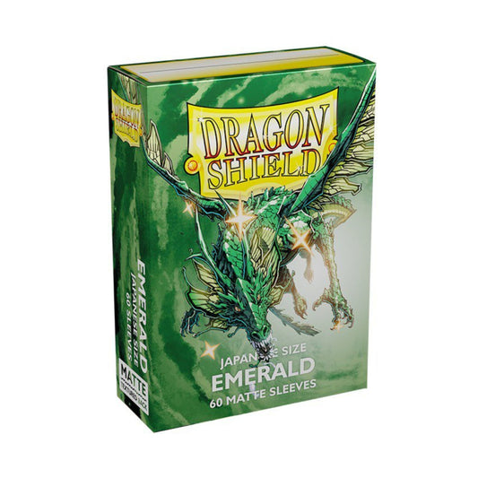 Dragon Shield Japanese Matte Emerald Sleeves, 60 Count, Japanese Size Trading Card Game Sleeves for Yu-Gi-Oh! and Cardfight!! Vanguard
