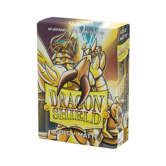 Dragon Shield Japanese Matte Gold Card Sleeves, 60 Count, Japanese Size Trading Card Protectors for Yu-Gi-Oh! and Cardfight!! Vanguard