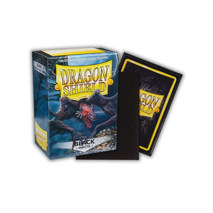 Dragon Shield Card Sleeves Standard Size Matte Black 100ct Durable TCG Sleeves for Card Games