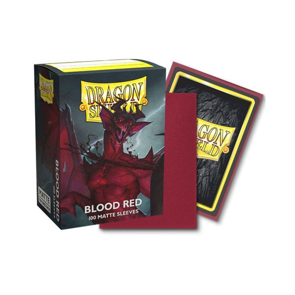 Dragon Shield Standard Matte Card Sleeves Blood Red 100 Count, Textured Protective Trading Card Sleeves for MTG, Pokémon, Lorcana, Flesh and Blood, Standard Size 63 x 88 mm (PRE-ORDER)