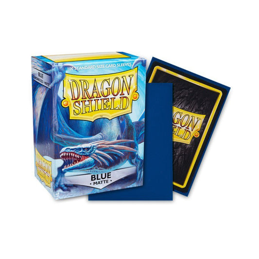 Dragon Shield Standard Matte Card Sleeves Blue 100 Count | Textured Trading Card Protector Sleeves for MTG, Pokémon, Lorcana, Flesh and Blood | Durable Standard Size Deck Protection (PRE-ORDER)