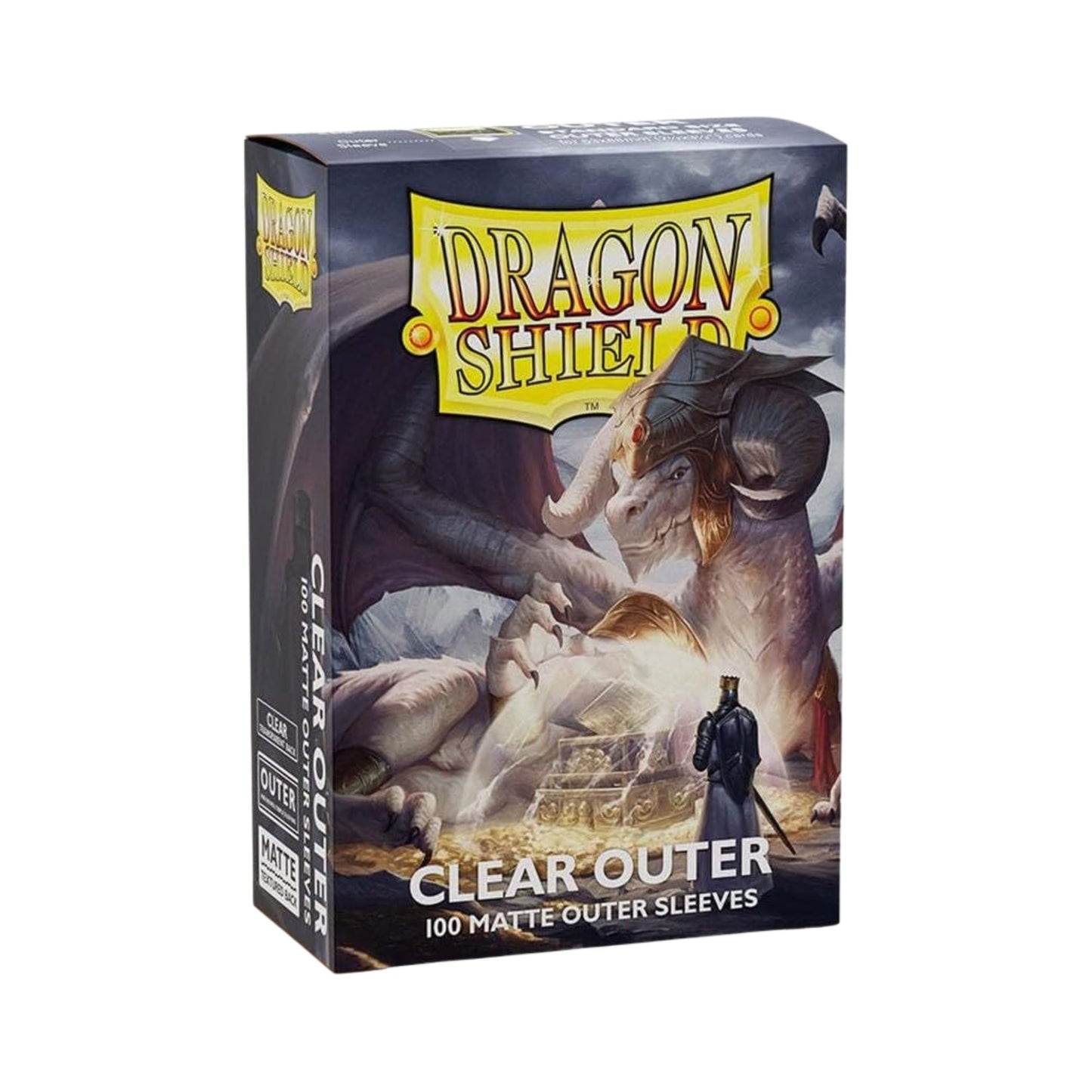 Dragon Shield Matte Clear Outer Sleeves 100ct Standard Size Protective TCG Card Sleeves