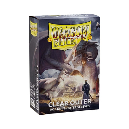 Dragon Shield Matte Clear Outer Sleeves 100ct Standard Size Protective TCG Card Sleeves